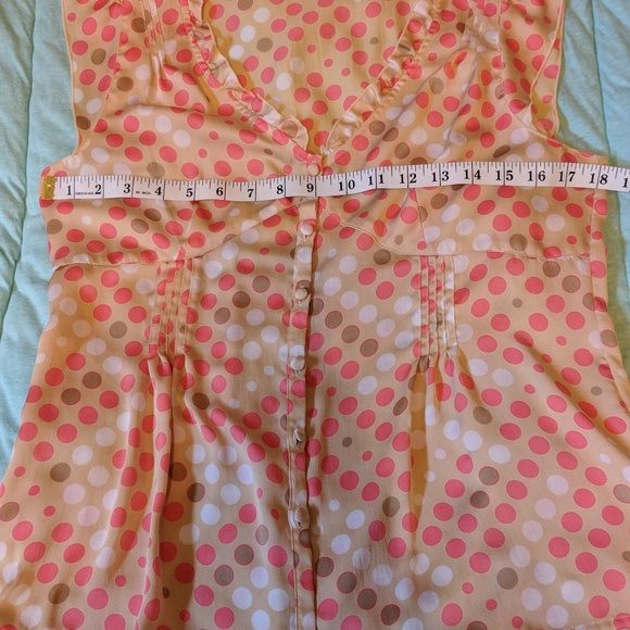 Apostrophe Polka Dot Sleeveless Shirt - Picture 7 of 8